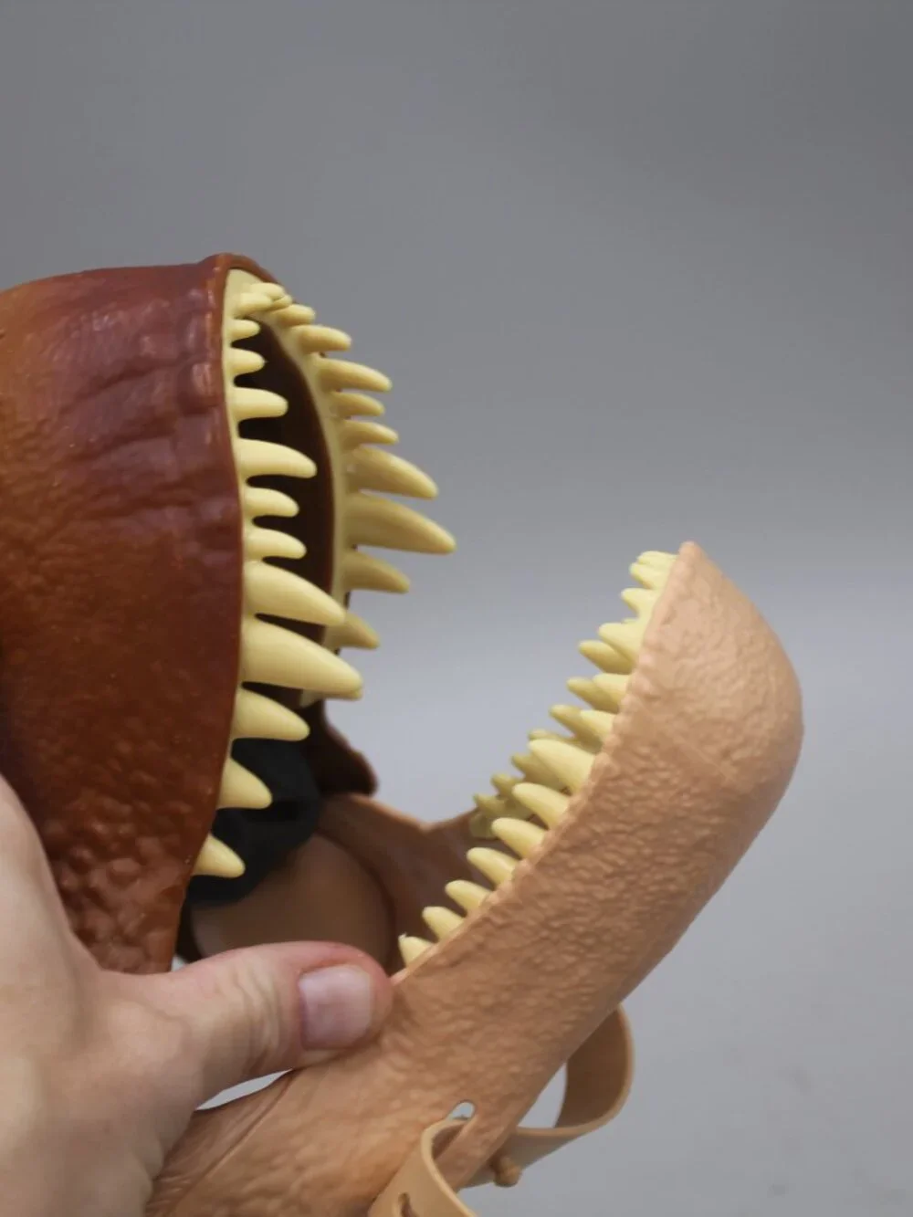 Realistic Dinosaur T-Rex Mask Move Jaw NO Sound Hard Plastic Dino Kids Adult